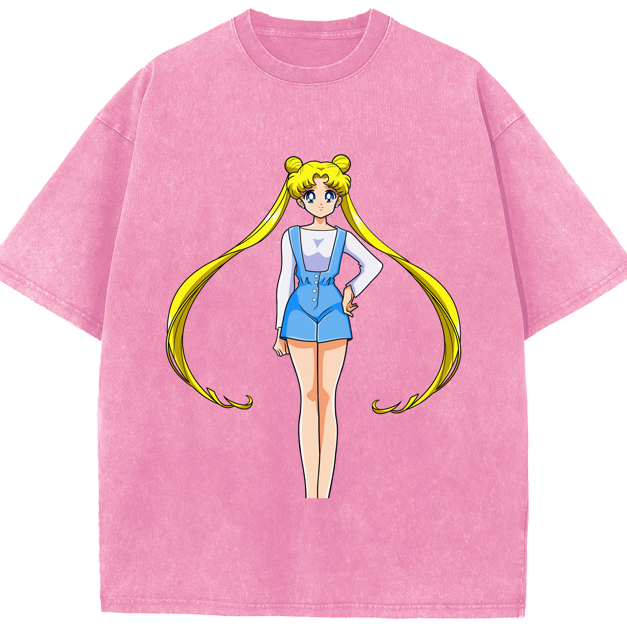 （画像用） 美少女戦士セーラームーン 愛野 美奈子 あいの みなこ Sailor Moon Aino Minako 綿100% ヴィンテージ風 半袖Tシャツ（フロントプリント）